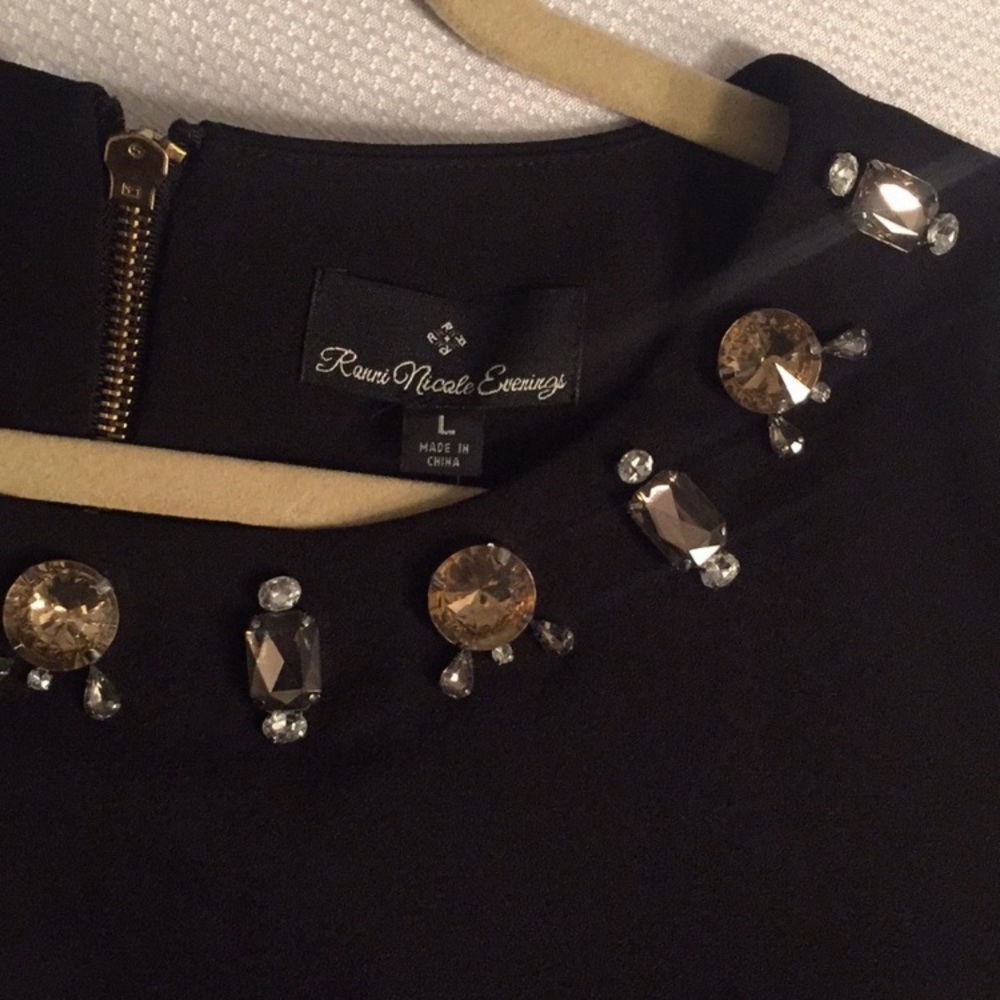 Ronni Nicole Crop Top Jeweled Size Large